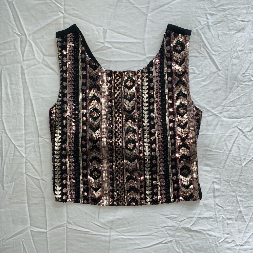 Sequin crop top